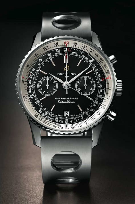 breitling 125th aniversery navitimer gold and white